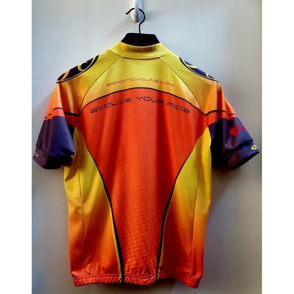 Bend It Cycling Jersey Bundle LG Club Cut (1) Org/Yel(1) Org/Yel/Grn Cycle Bike - Picture 14 of 16